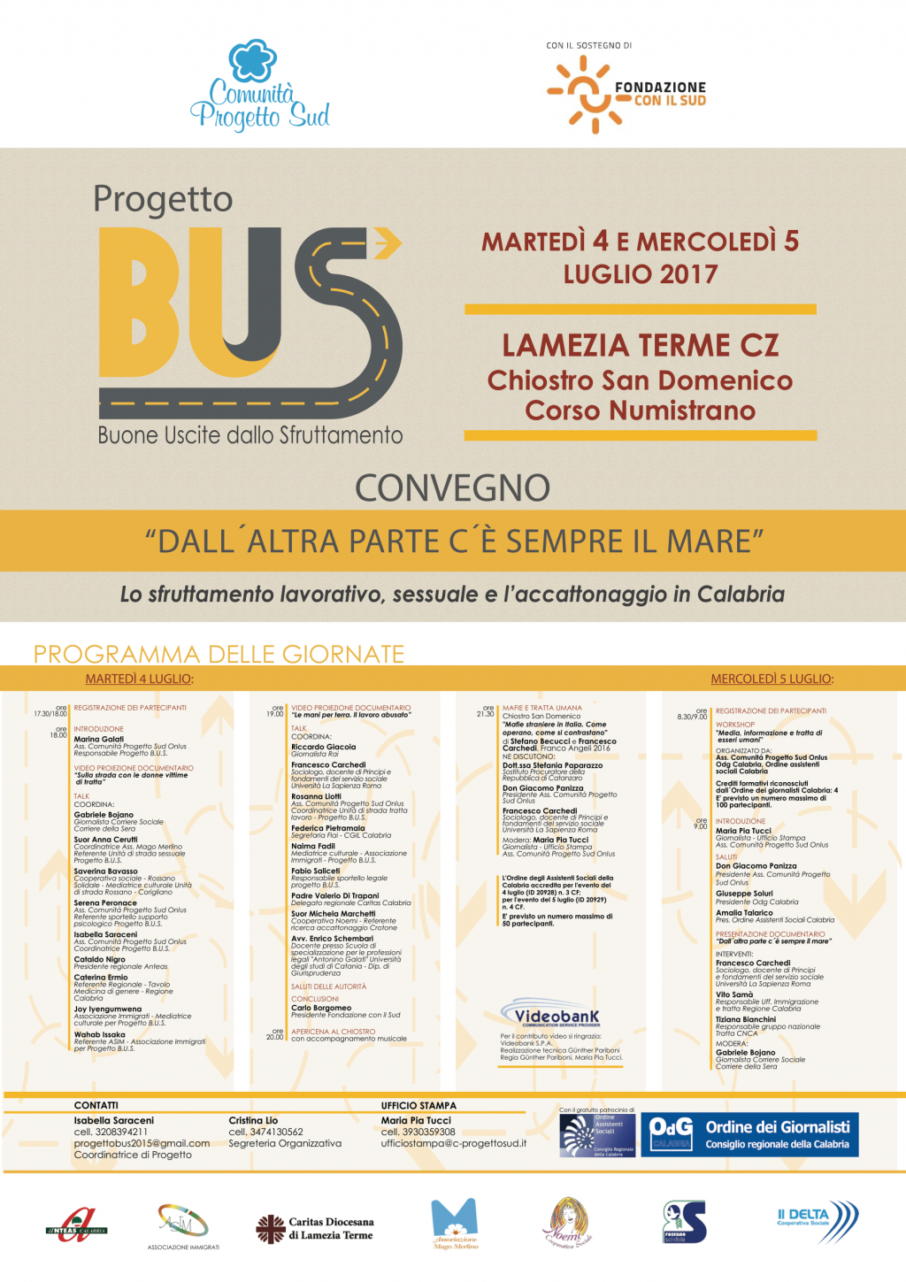 Progetto B.U.S. (Buone Uscite dallo Sfruttamento) - LameziaTermeit