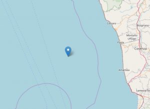 terremoto nel Mar Tirreno