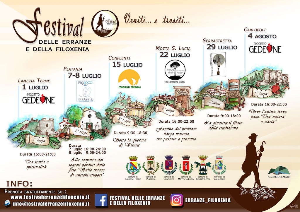 Il 20 maggio presentazione Festival delle erranze e della filoxenia