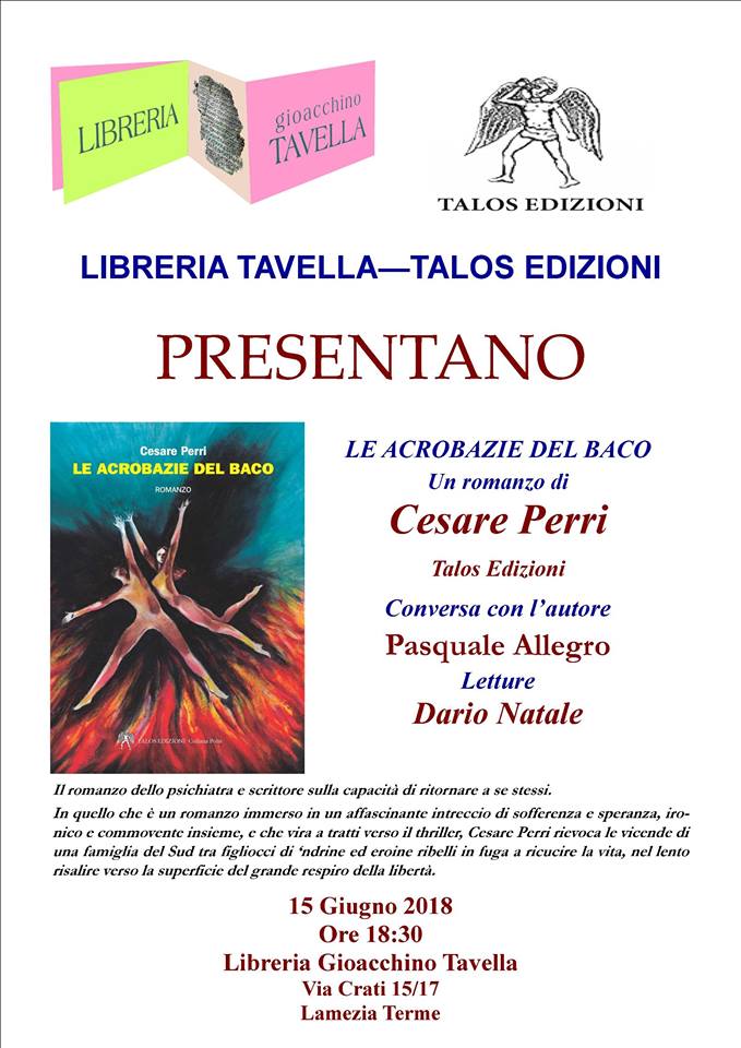 Lamezia. Presentazione del libro Le Acrobazie del baco, di Cesare Perri