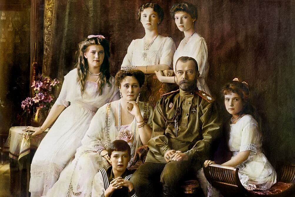 Fine dei Romanov foto famiglia a colori