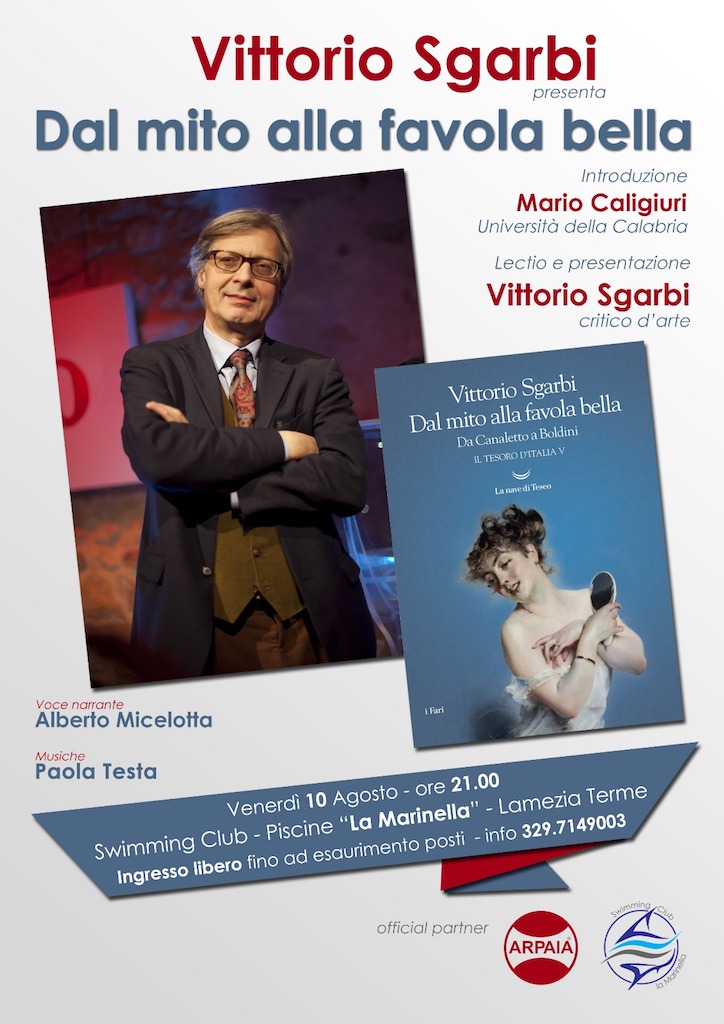 Vittorio Sgarbi a Lamezia per presentare il suo ultimo libro