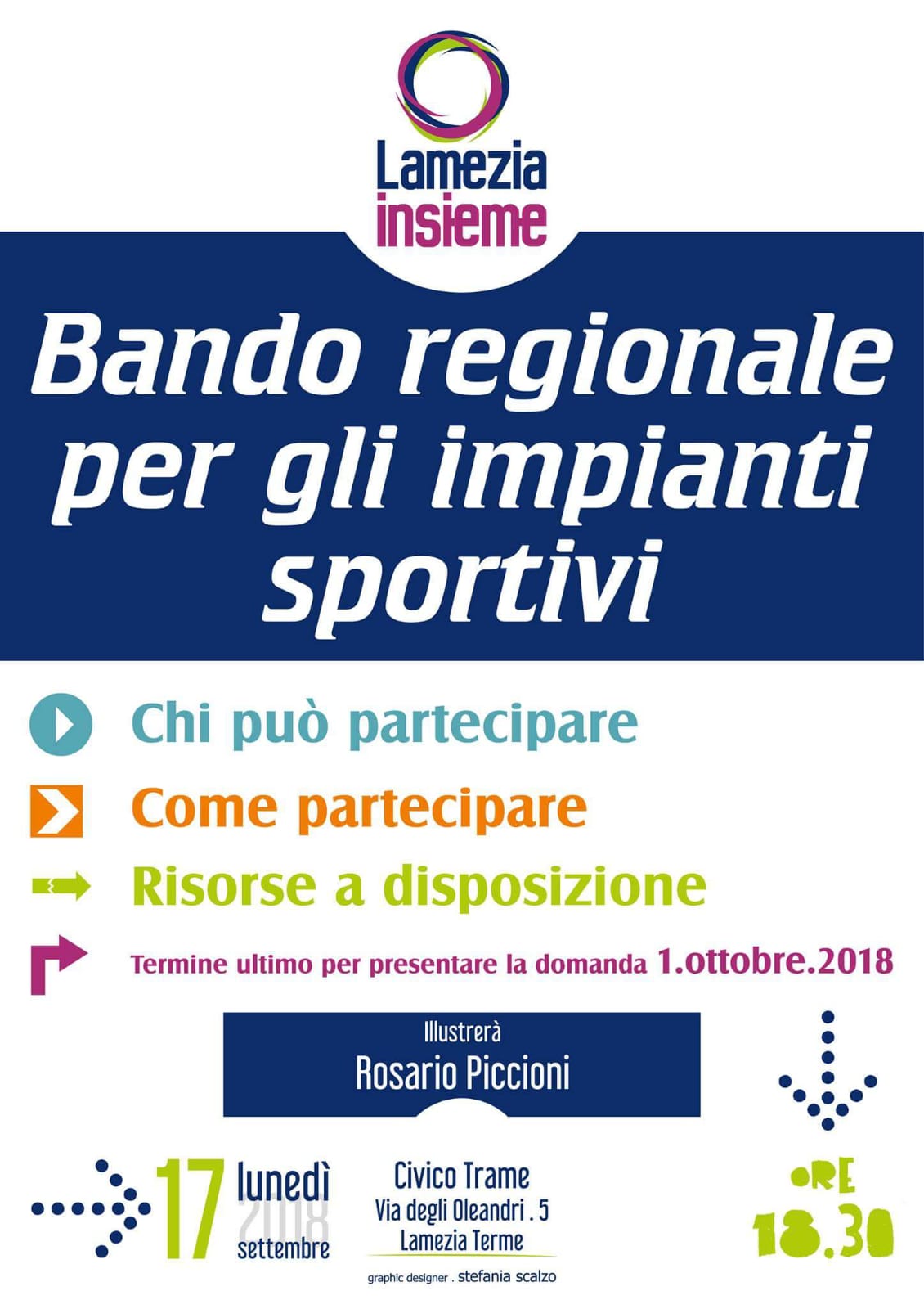 Piccioni promuove incontro sul bando regionale degli impianti sportivi-LameziaTermeit