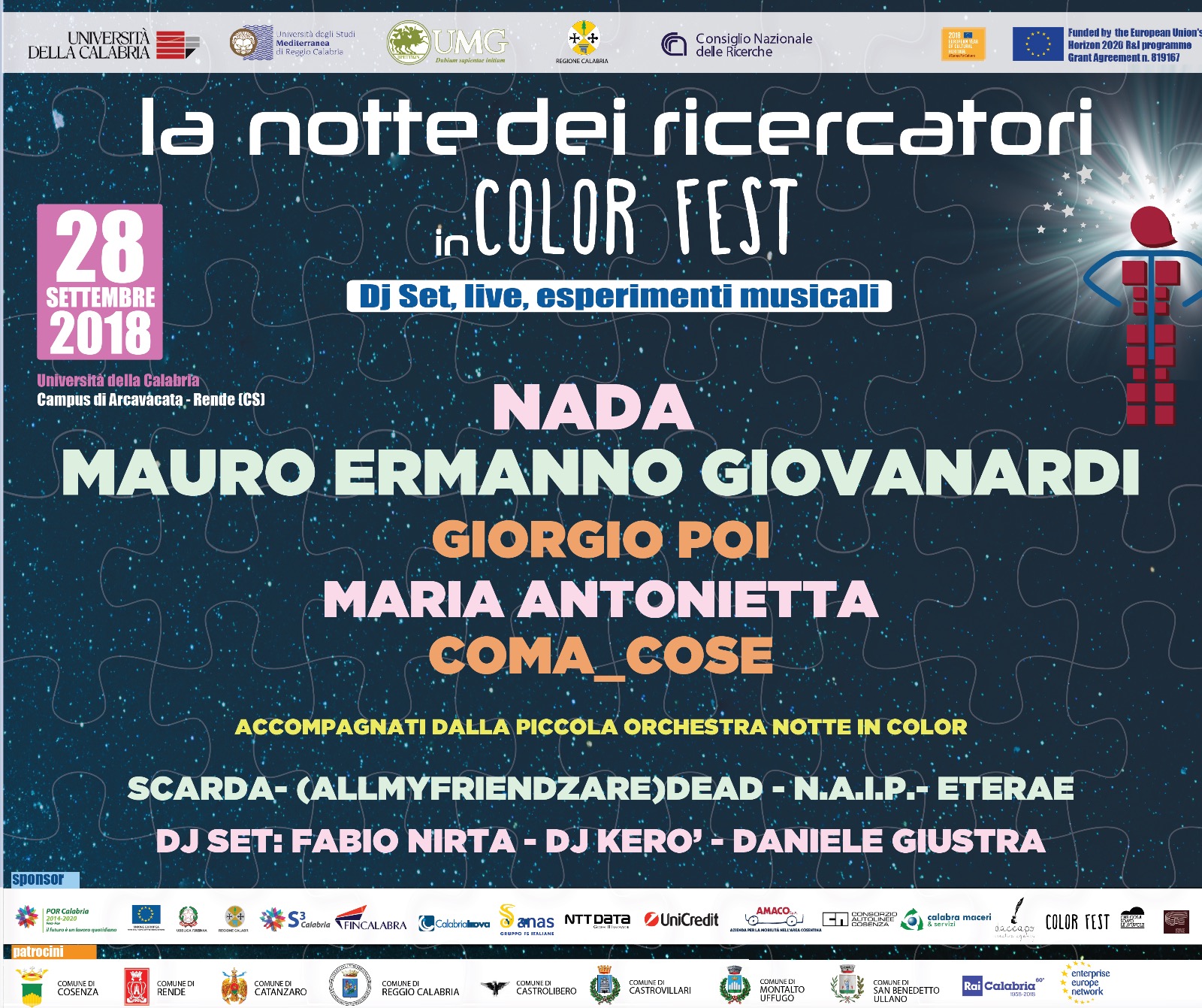 la notte dei ricercatori in colorfest all'università della Calabria-LameziaTermeit