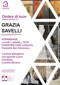 Locandina Mostra Ombre di Luce Grazia Savelli