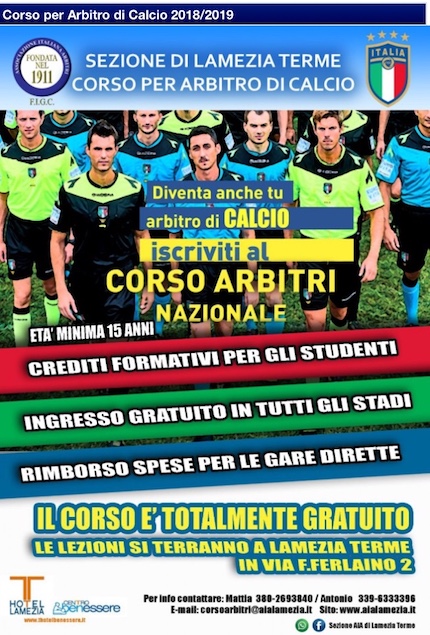 Corso Nazionale per arbitri di calcio Stagione Sportiva 2018/2019