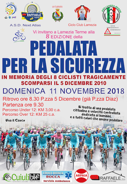 Locandina Pedalata per la Sicurezza 2018