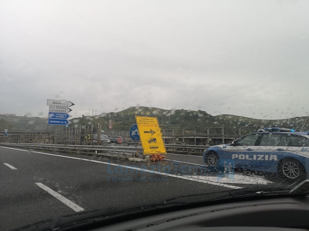 traffico rallentato sull ss280 per incidente