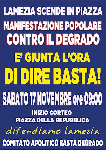 lamezia manifestazione contro il degrado