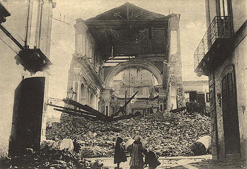Immagini del terremoto di Messina e Reggio Calabria 1908