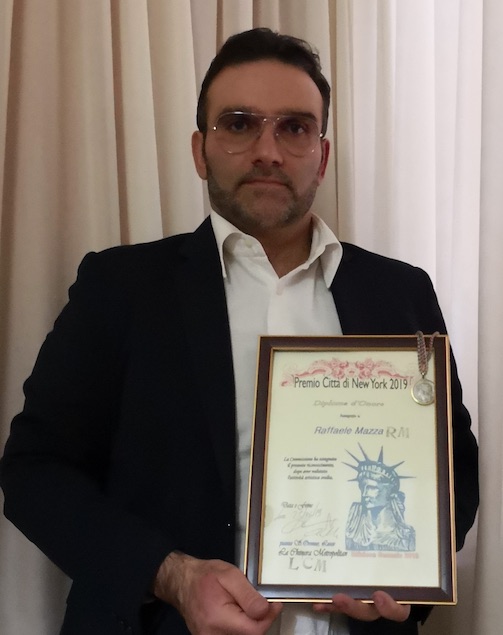 Raffaele Mazza vince il Premio Internazionale Città di New York Edizione 2019