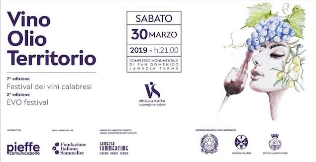 Vino e olio protagonisti il 30 marzo del Lamezia Wine Fest 2019