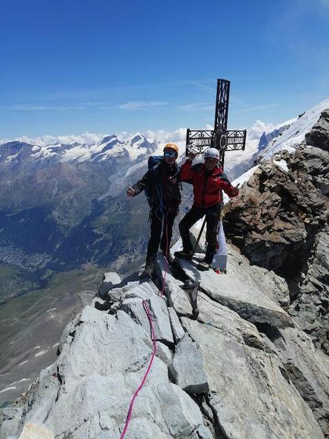 Alpinisti calabresi sulla vetta del Cervino