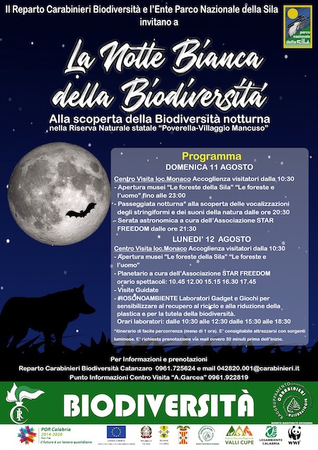 “La Notte Bianca della Biodiversità” in Sila promossa dai Carabinieri Forestali