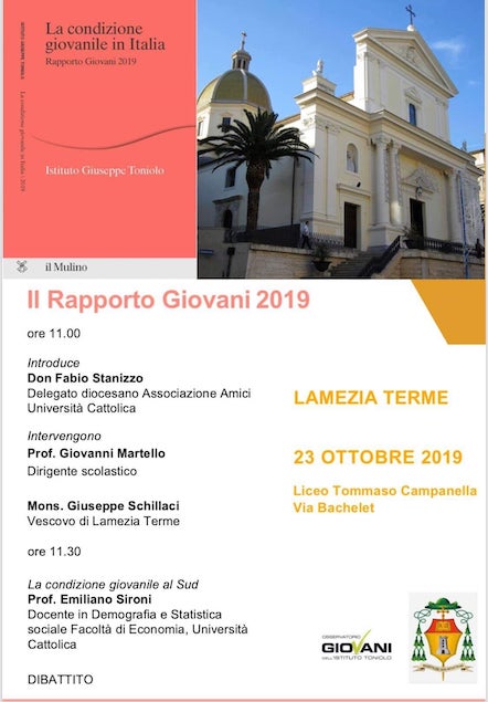 Lamezia. Domani al Liceo Campanella presentazione Rapporto Giovani 2019 dell’Istituto Toniolo
