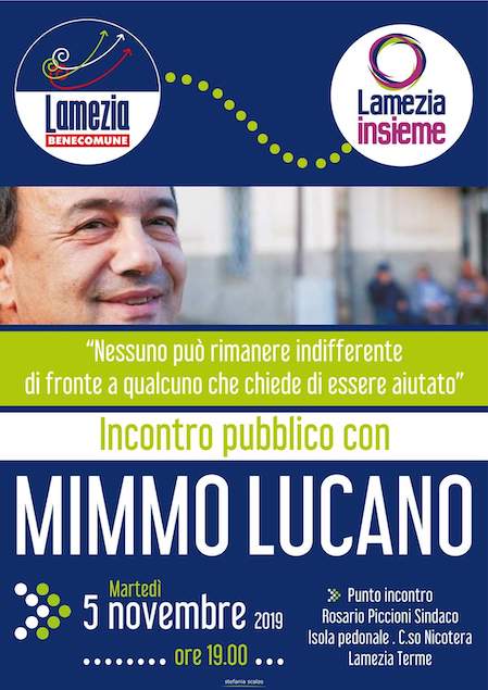 Lucano a Lamezia con Rosario Piccioni candidato a sindaco