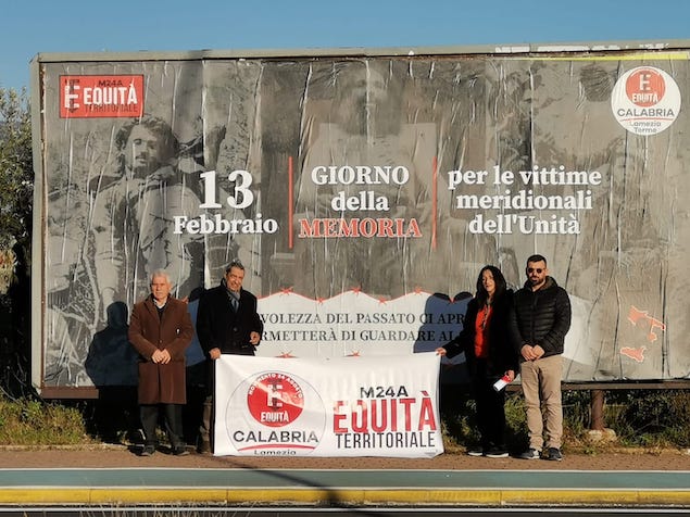 13 Febbraio in Calabria commemorazione delle vittime dell'Unità d'Italia