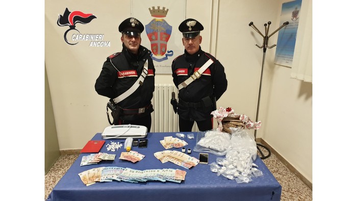 Cocaina dalla Calabria alle Marche in bus: cinque arresti