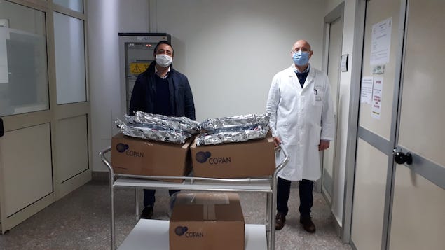 La ditta Milleservizi ha donato 2500 tamponi all'ospedale di Lamezia