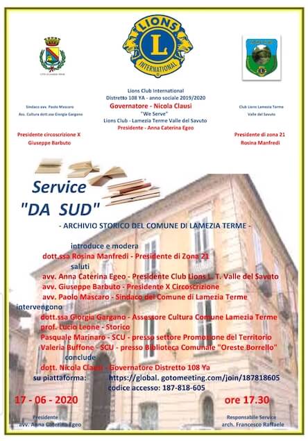 Service “Da Sud”: nuova sinergia tra Comune di Lamezia e club service Lions