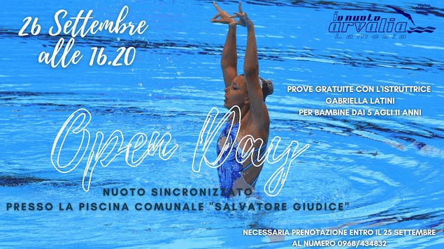 Arvalia Lamezia: il 26 settembre open day di nuoto sincronizzato