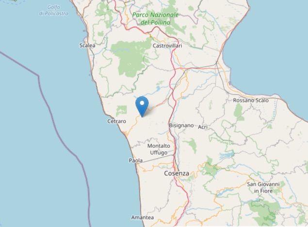Terremoto: scossa di magnitudo ML 2.8 a Fagnano Castello (CS)