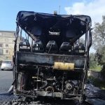 In fiamme autobus di linea delle Ferrovie della Calabria