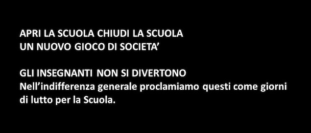 Gruppo docenti Campanella: questi sono giorni di lutto per la scuola