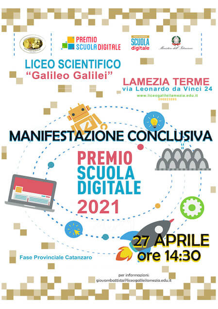 Il Liceo Galilei ospiterà la competizione provinciale del "Premio Scuola Digitale 2021"