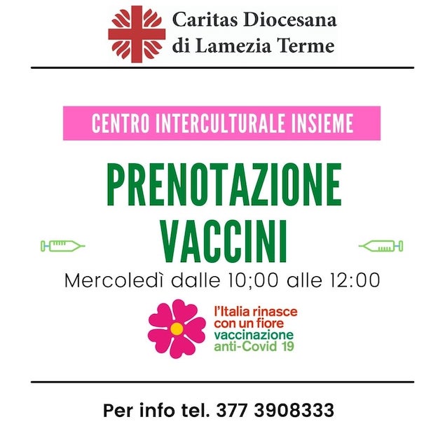 Caritas Lamezia attiva servizio prenotazione vaccini