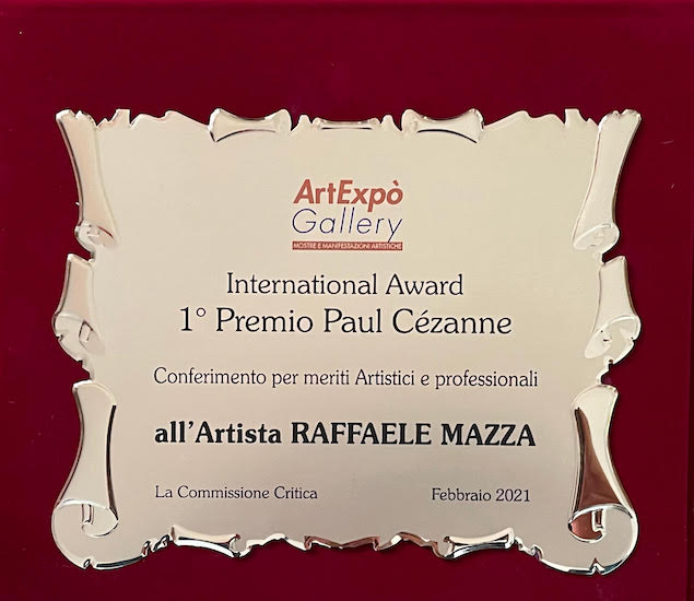 Raffaele Mazza riceve l'oscar dell'arte 2021 e il 1° Premio Paul Cézanne
