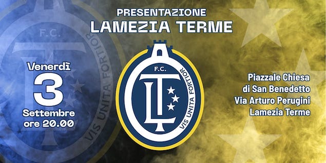 F.C. Lamezia Terme, venerdì 3 settembre la presentazione ufficiale