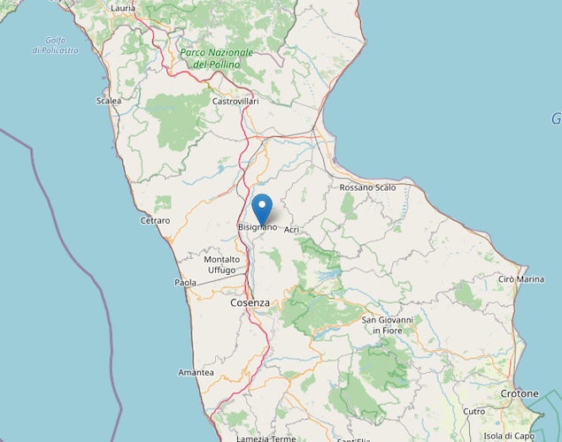 Terremoto: scossa di magnitudo ML 2.7 a Bisignano (CS)