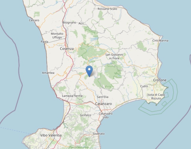 Terremoto: scossa di magnitudo ML 3.7 a Bianchi (CS)