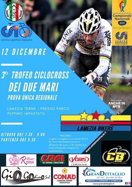 Il 12 dicembre a Lamezia il 3° Trofeo Ciclocross dei Due Mari