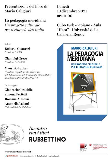 Nuovo libro di Mario Caligiuri “La pedagogia meridiana. Un progetto culturale per il rilancio dell’Italia”