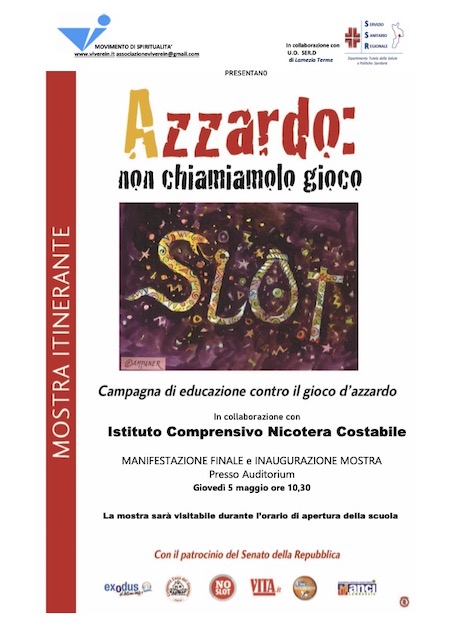 All'IC Nicotera Costabile mostra itinerante “Azzardo: non chiamatelo gioco”