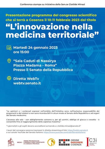 Presentazione a Palazzo Madama del congresso "L'innovazione nella medicina territoriale"