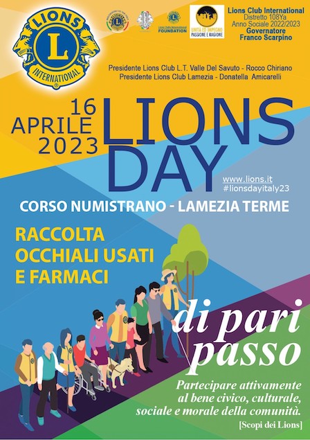 Lamezia. Il 16 aprile si celebra il "Lions Day 2023"