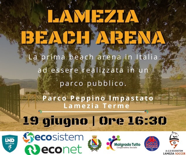 Ecosistem Lamezia Soccer: il 19 giugno inaugurazione beach arena e presentazione U-20