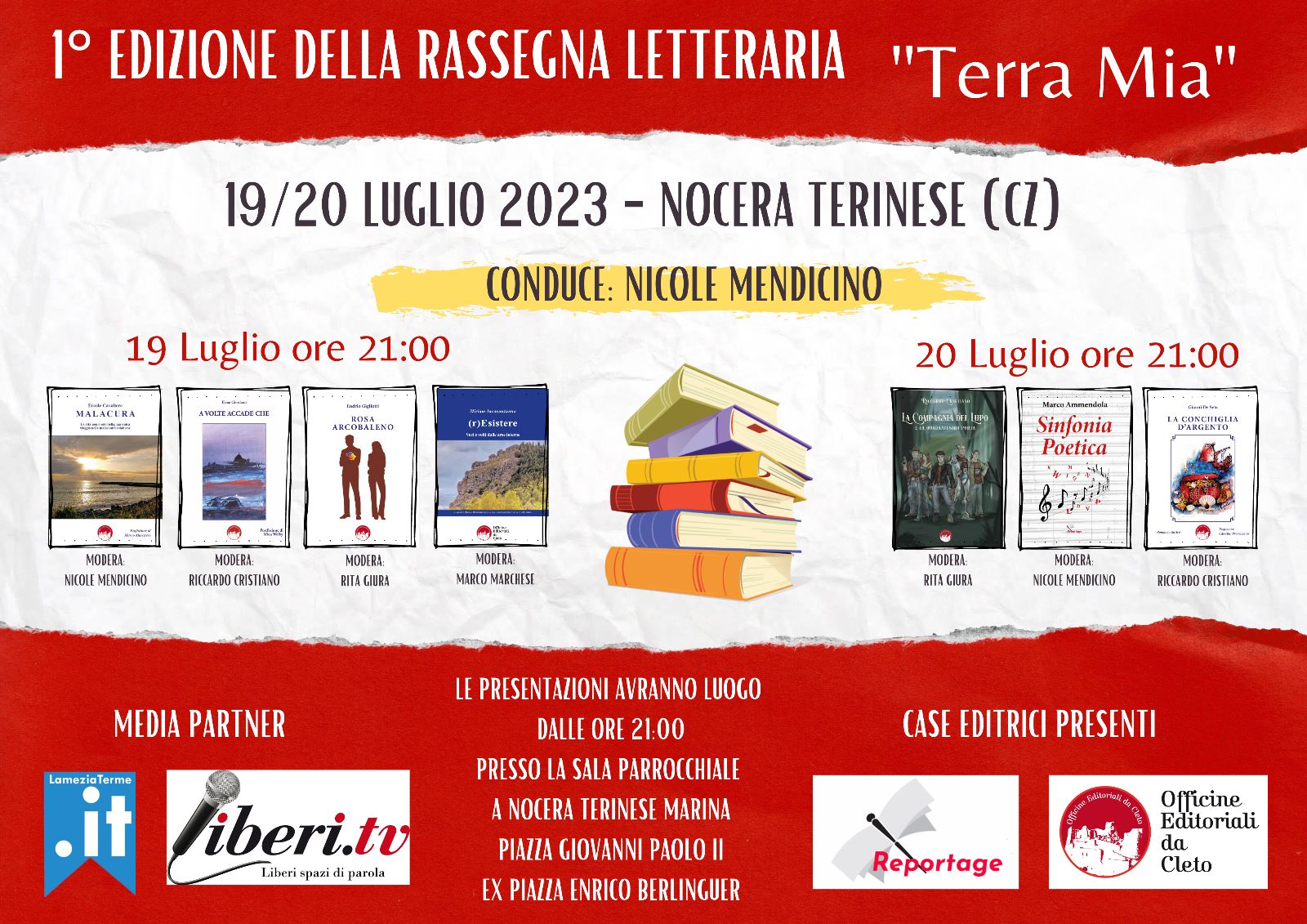 Nasce a Nocera Terinese "Terra Mia", rassegna letteraria che parla di Calabria e Calabresi