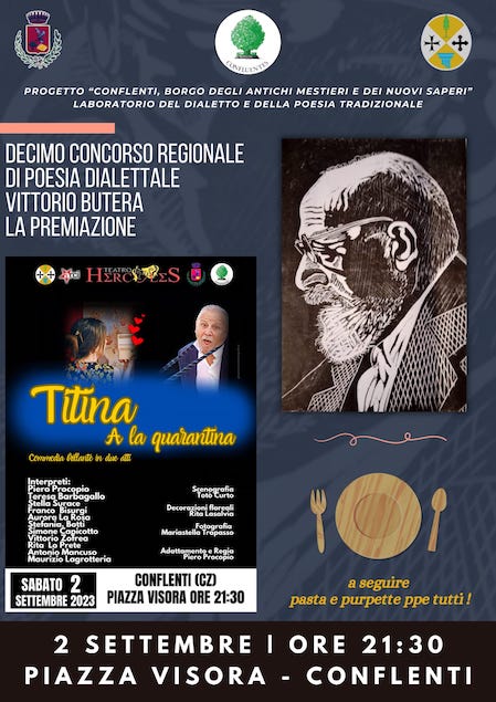 Conflenti, rinviato al 2 settembre concorso Vittorio Butera
