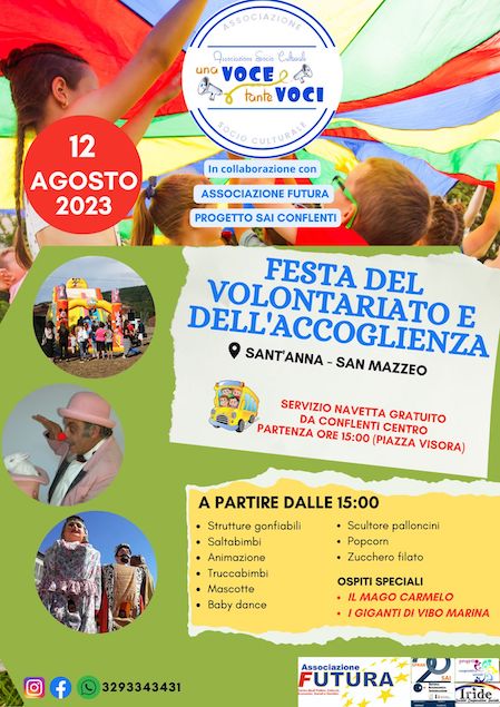 A San Mazzeo la quindicesima edizione della Festa del Volontariato