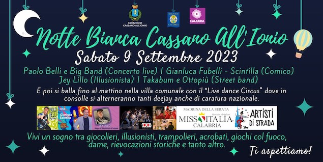 Notte Bianca Città di Cassano all’Ionio 2023