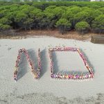 Sulla spiaggia il flash mob delle prefinaliste di Miss Italia