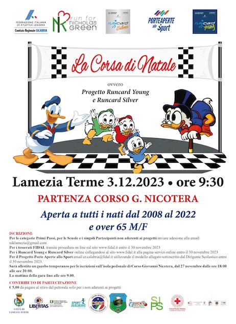 Lamezia. Il 21 novembre presentazione de "la Corsa di Natale 2023"