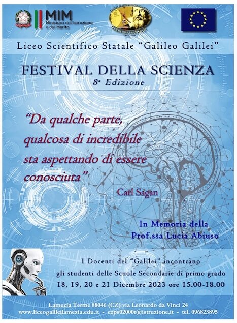 Il 18 dicembre al Liceo Galilei l'ottava edizione del Festival della Scienza