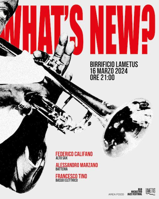 Lamezia. Il 16 marzo il Trio Jazz presenta "What's New?"