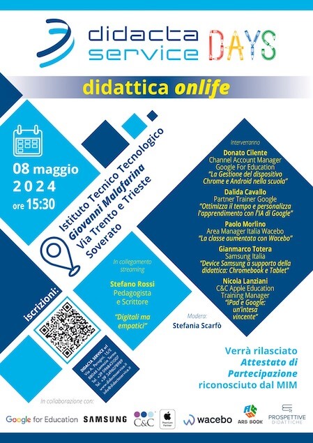 Il 7 e 8 maggio a Lamezia e Soverato Workshop "Didattica onlife"